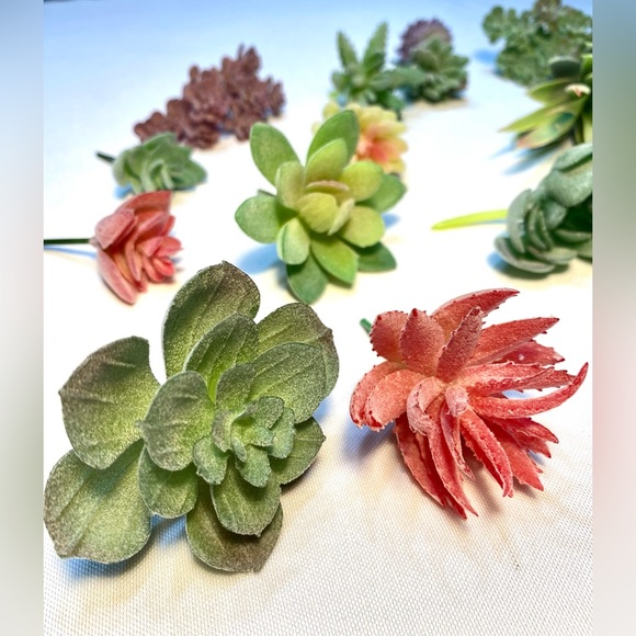 Artificial 20 Succulents Plants Fake Unpotted Decoration Realistic Faux - Picture 14 of 17